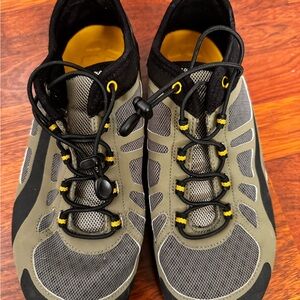 Cabela's Olive Green and Gray Men's Slip-On Athletic Shoes with Yellow Accents